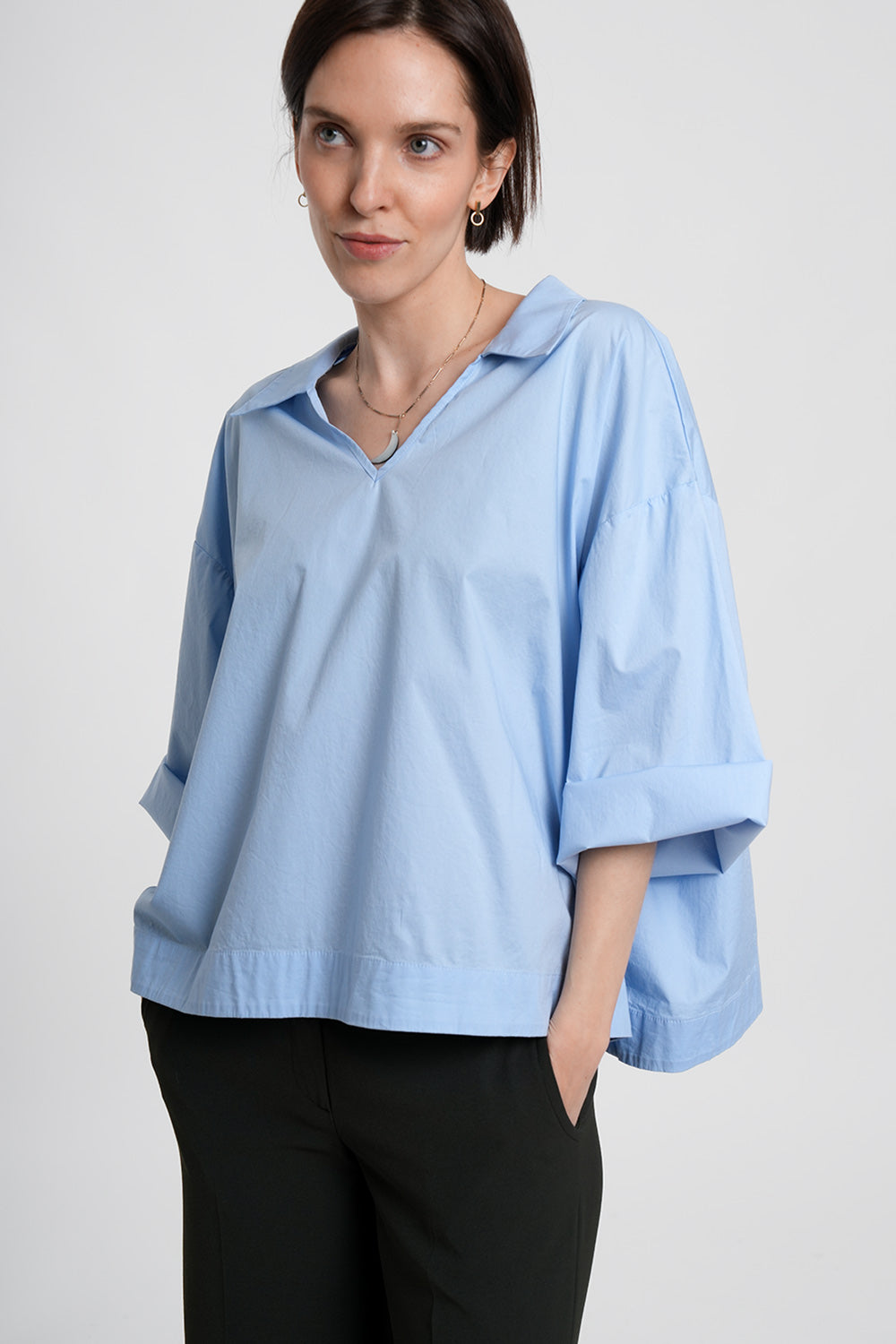 Corfu Blouse - sky blue