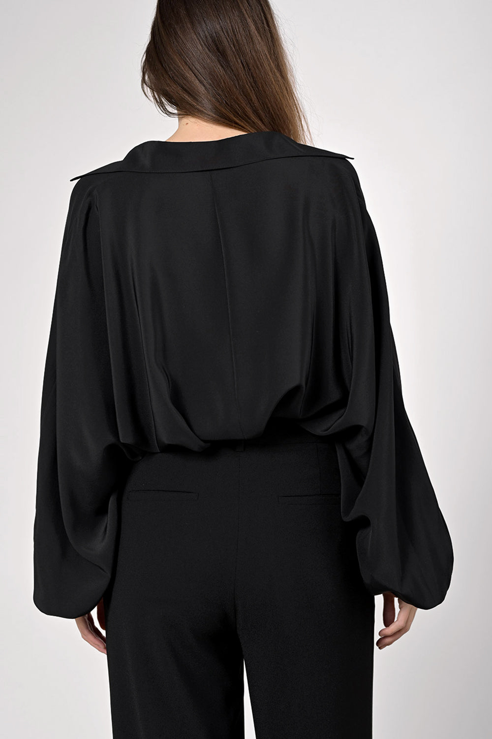 Cerena Silk Blouse - nero