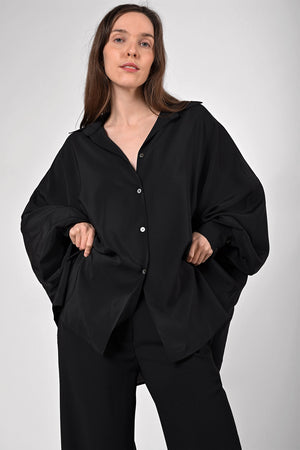 Cerena Silk Blouse - nero