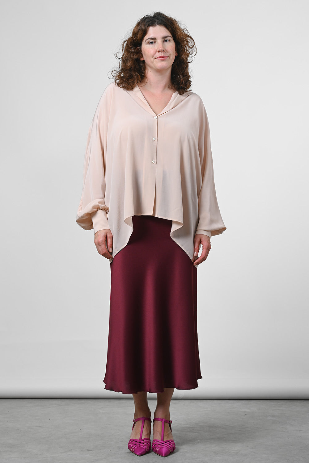 Cerena Silk Blouse - rose