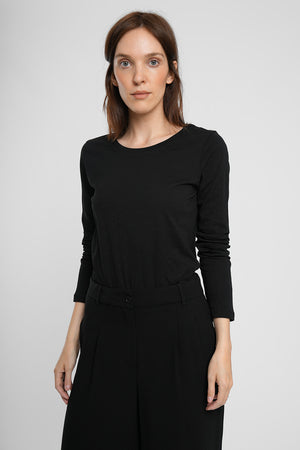 Long Tipra Organic Cotton Shirt - black