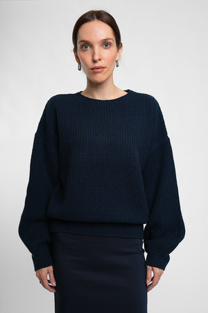 Marella Wool Blend Pull - blue