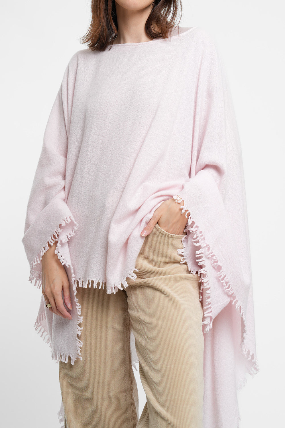 New Poncho Wool & Cashmere - taupe