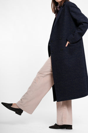 Olivin Wool Coat - navybrown