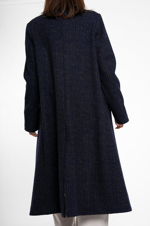 Olivin Wool Coat - navybrown