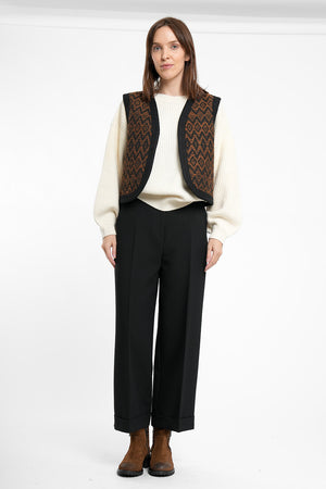 Yano Gilet - caramel black